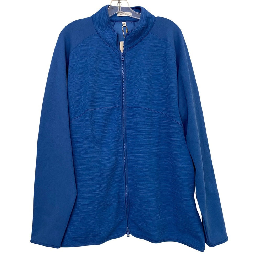 Peter Millar Crown Sport Blue Full Zip Performance Jacket MS25EK43 XXL NEW
